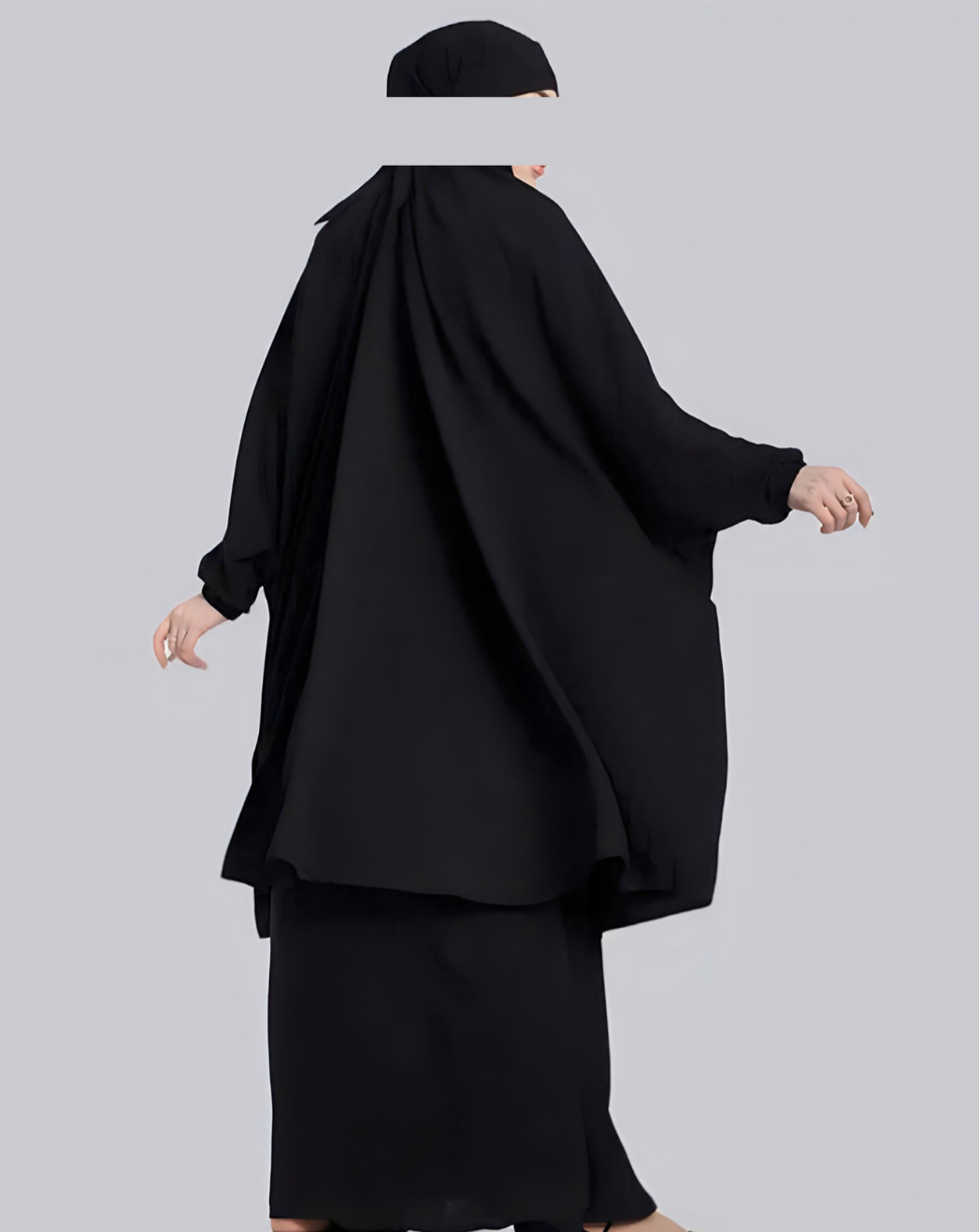 Two-Piece Jilbaab - Black
